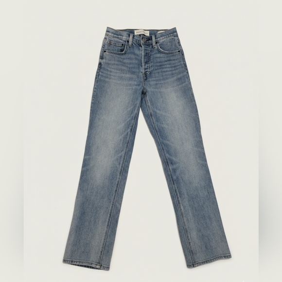 Denim Forum ARITZIA The Arlo High Rise Straight Leg Jeans 30L Size 25 - Picture 4 of 16